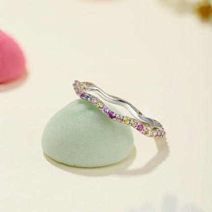 [Polaidi Jewelry]Dainty Colorful Round Cut Party Ring