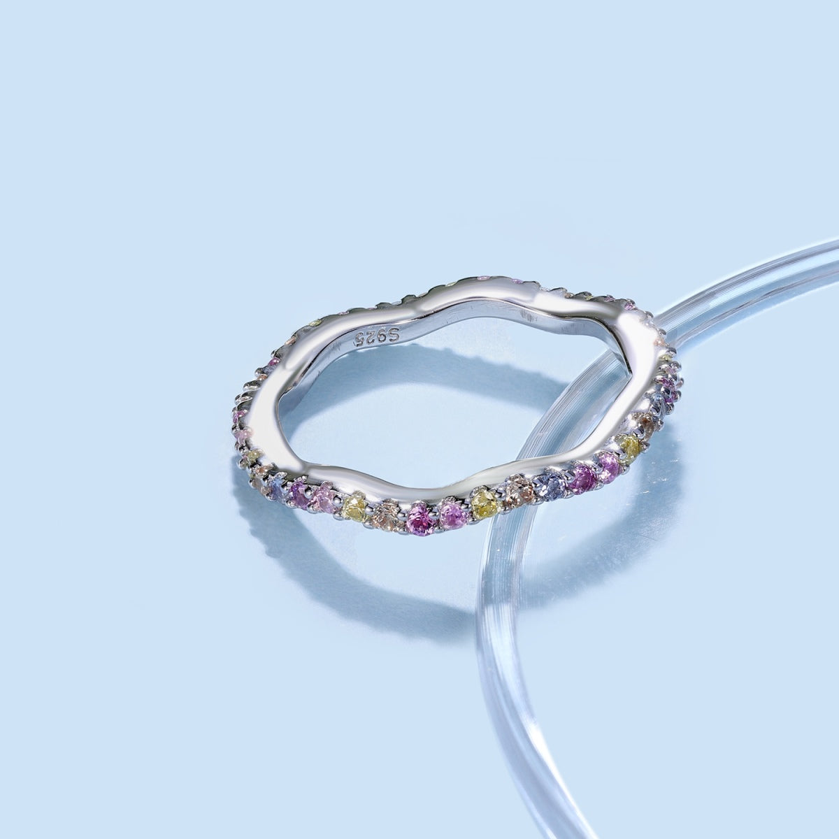 [Polaidi Jewelry]Dainty Colorful Round Cut Party Ring