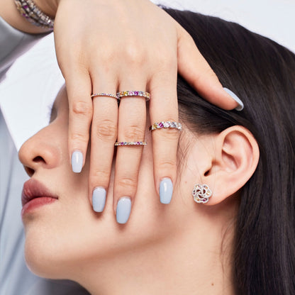 [Polaidi Jewelry]Unique Scintillating Round Cut Daily Ring