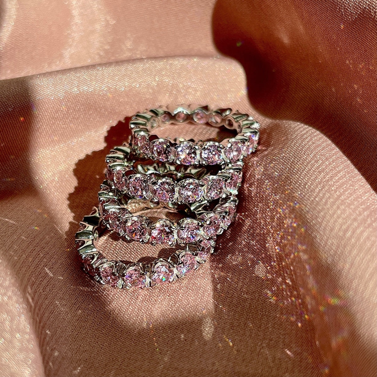 [Polaidi Jewelry]Eternity Round Cut Tennis Ring