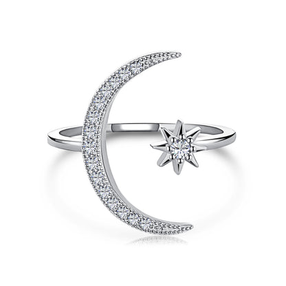 [Polaidi Jewelry]Eternity Moon & Star Ring