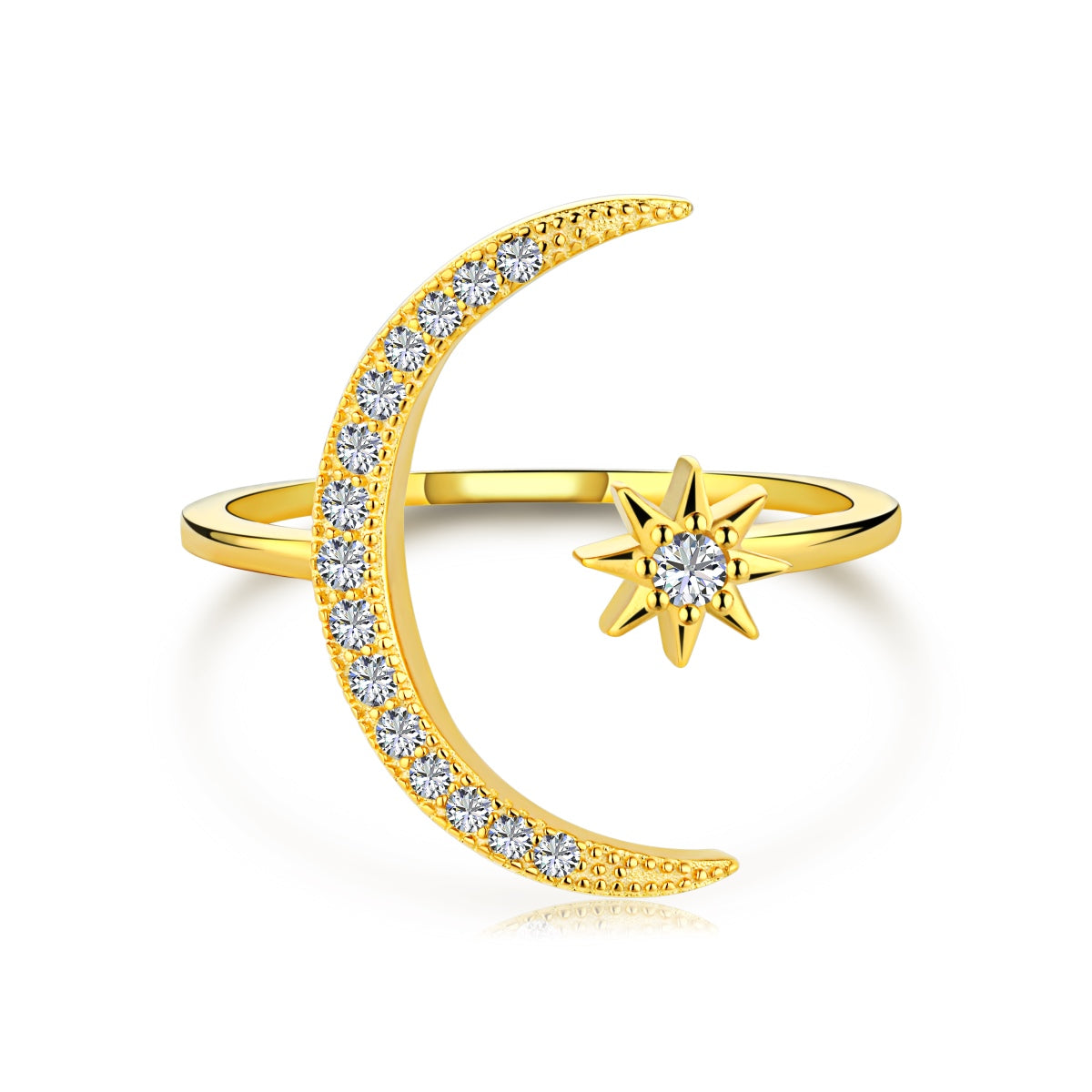 [Polaidi Jewelry]Eternity Moon & Star Ring