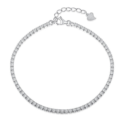 [Polaidi Jewelry]Radiant Shinning Princess Cut Tennis Bracelet