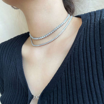[Polaidi Jewelry]Elegant Tennis Chain Necklace