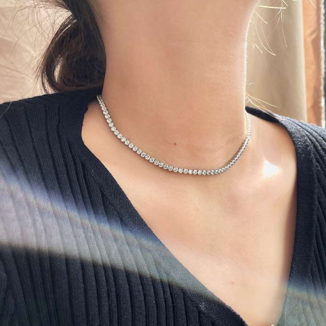[Polaidi Jewelry]Elegant Tennis Chain Necklace