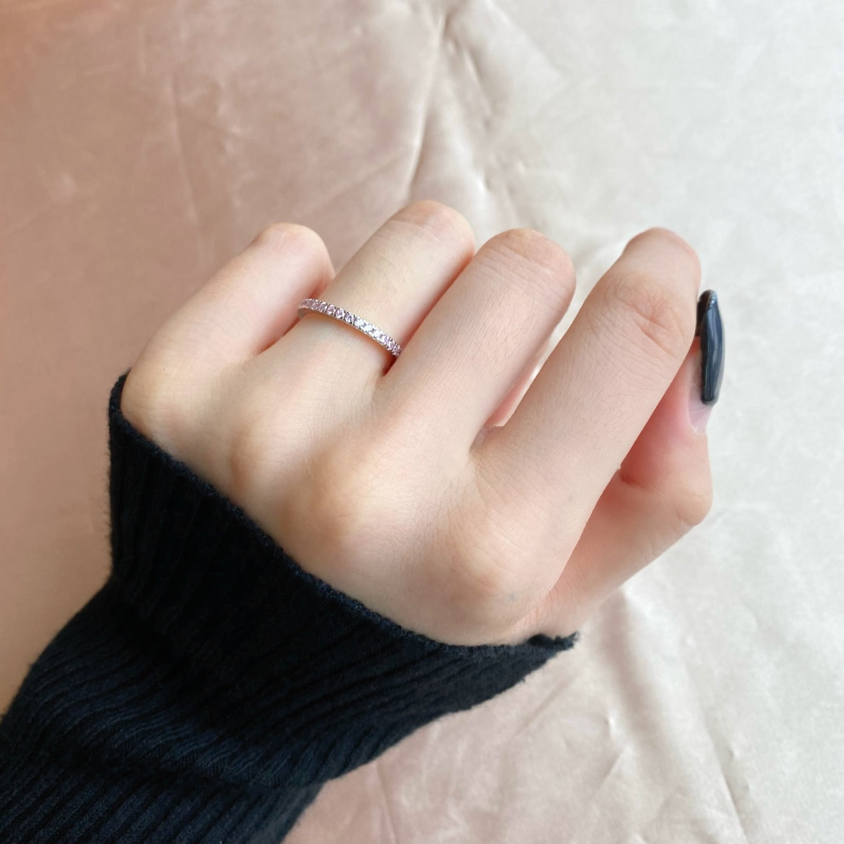 [Polaidi Jewelry]Delicate Sparkling Round Cut Daily Ring