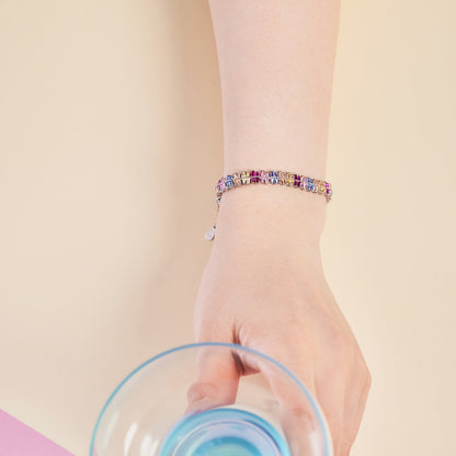 [Polaidi Jewelry]Sparkling Exquisite Multi Cut Party Bracelet