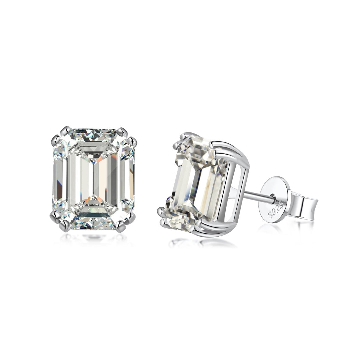 [Polaidi Jewelry]Dazzling Square Shape Earrings