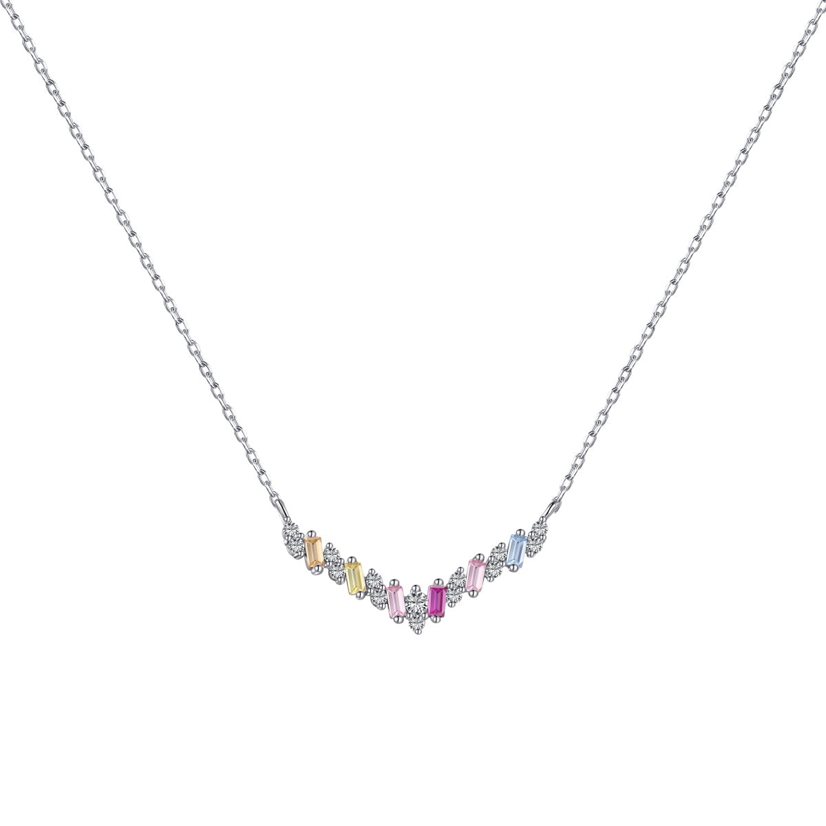 [Polaidi Jewelry]Dazzling Rainbow Necklace