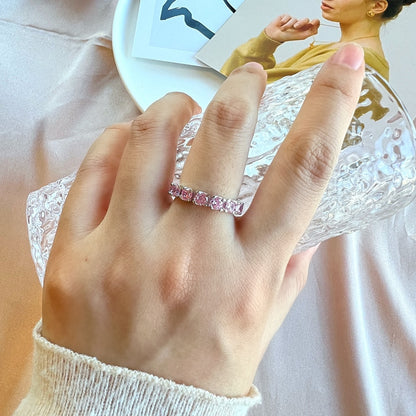 [Polaidi Jewelry]Eternity Round Cut Tennis Ring