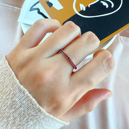 [Polaidi Jewelry]Delicate Sparkling Round Cut Daily Ring
