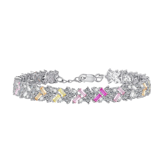 [Polaidi Jewelry]Dazzling Unique Multi Shape Daily Bracelet