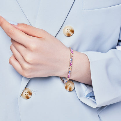 [Polaidi Jewelry]Ornate Sparkling Multi Cut Party Bracelet