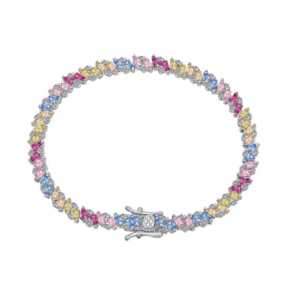 [Polaidi Jewelry]Ornate Sparkling Multi Cut Party Bracelet