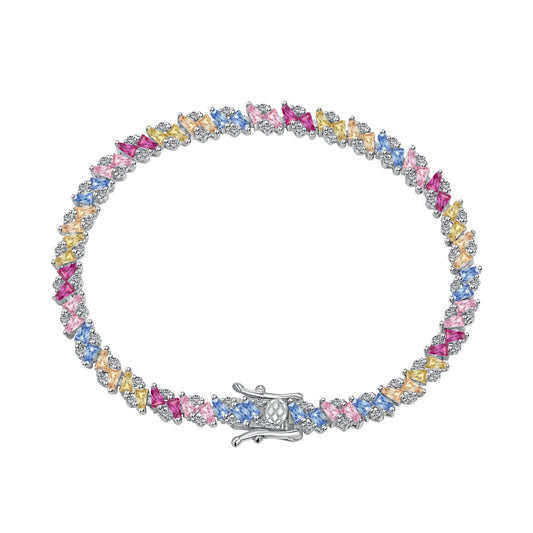 [Polaidi Jewelry]Ornate Sparkling Multi Cut Party Bracelet
