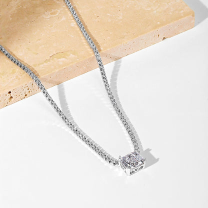[Polaidi Jewelry]4.0 Carat Elegant Radiant Cut Necklace
