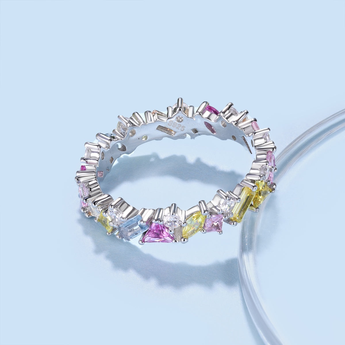 [Polaidi Jewelry]Dazzling Polychromatic Multi cut Daily Ring