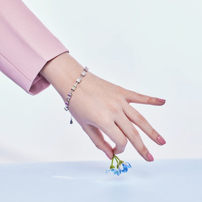 [Polaidi Jewelry]Dainty Charming Emerald Cut Daily Bracelet