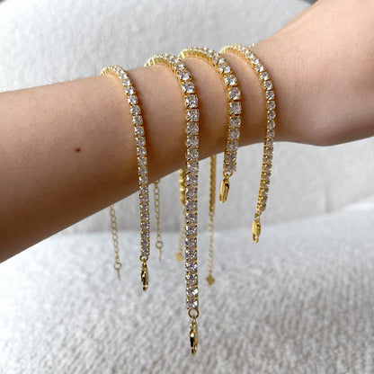 [Polaidi Jewelry]Sparkling Radiant Princess Cut Tennis Bracelet