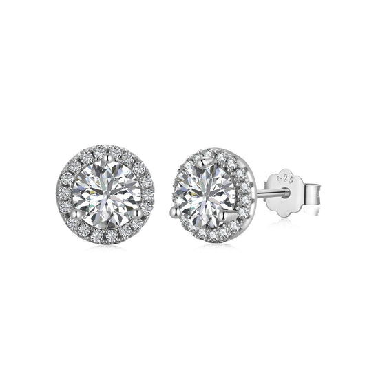 [Polaidi Jewelry]Classic Princess Round Shape Earrings