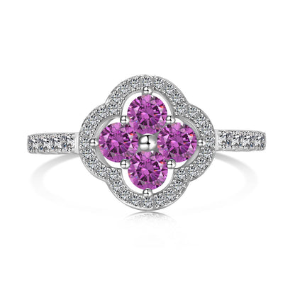 [Polaidi Jewelry]Four Leaf Clover Flower Design Ring