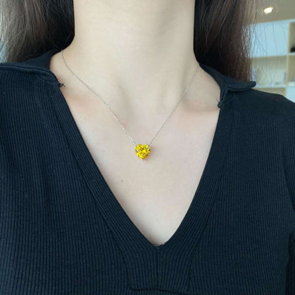 [Polaidi Jewelry]6.0 carat Radiant Heart Shape Necklace