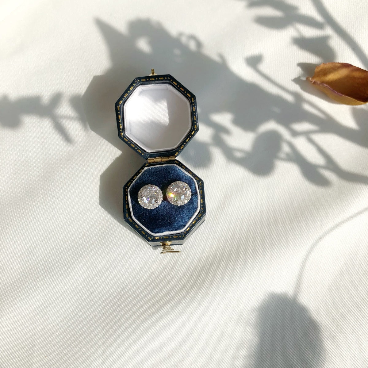 [Polaidi Jewelry]Classic Princess Round Shape Earrings