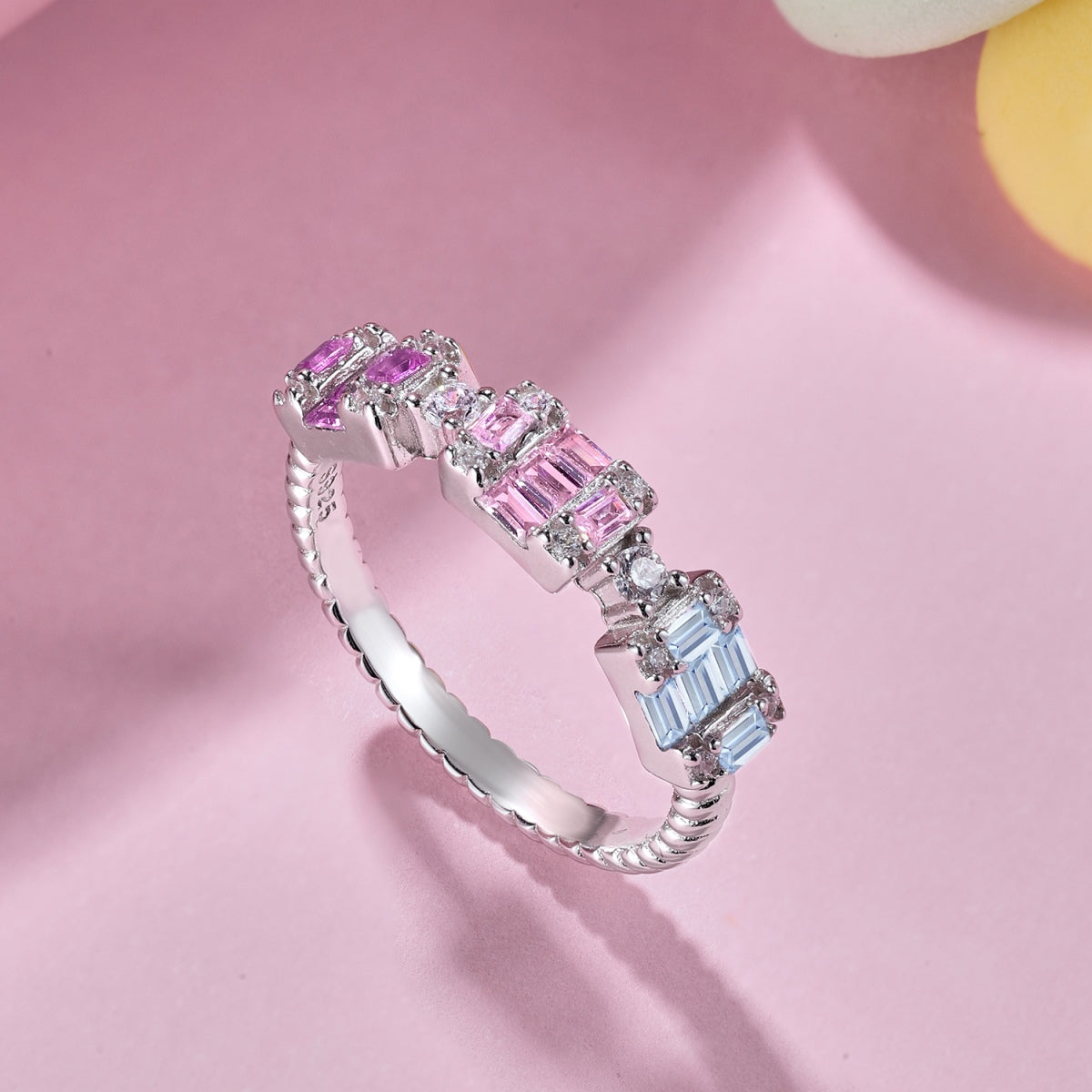 [Polaidi Jewelry]Unique Colorful Emerald Cut Party Ring