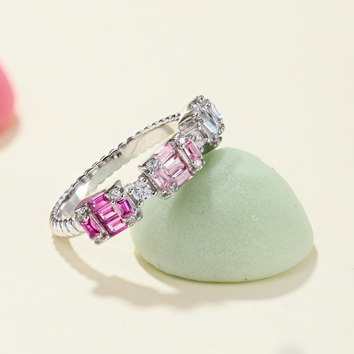 [Polaidi Jewelry]Unique Colorful Emerald Cut Party Ring