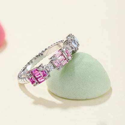[Polaidi Jewelry]Unique Colorful Emerald Cut Party Ring