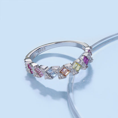 [Polaidi Jewelry]Delicate Vibrant Emerald Cut Daily Ring