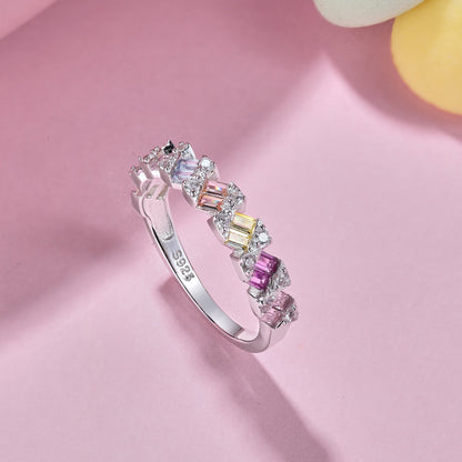 [Polaidi Jewelry]Delicate Vibrant Emerald Cut Daily Ring