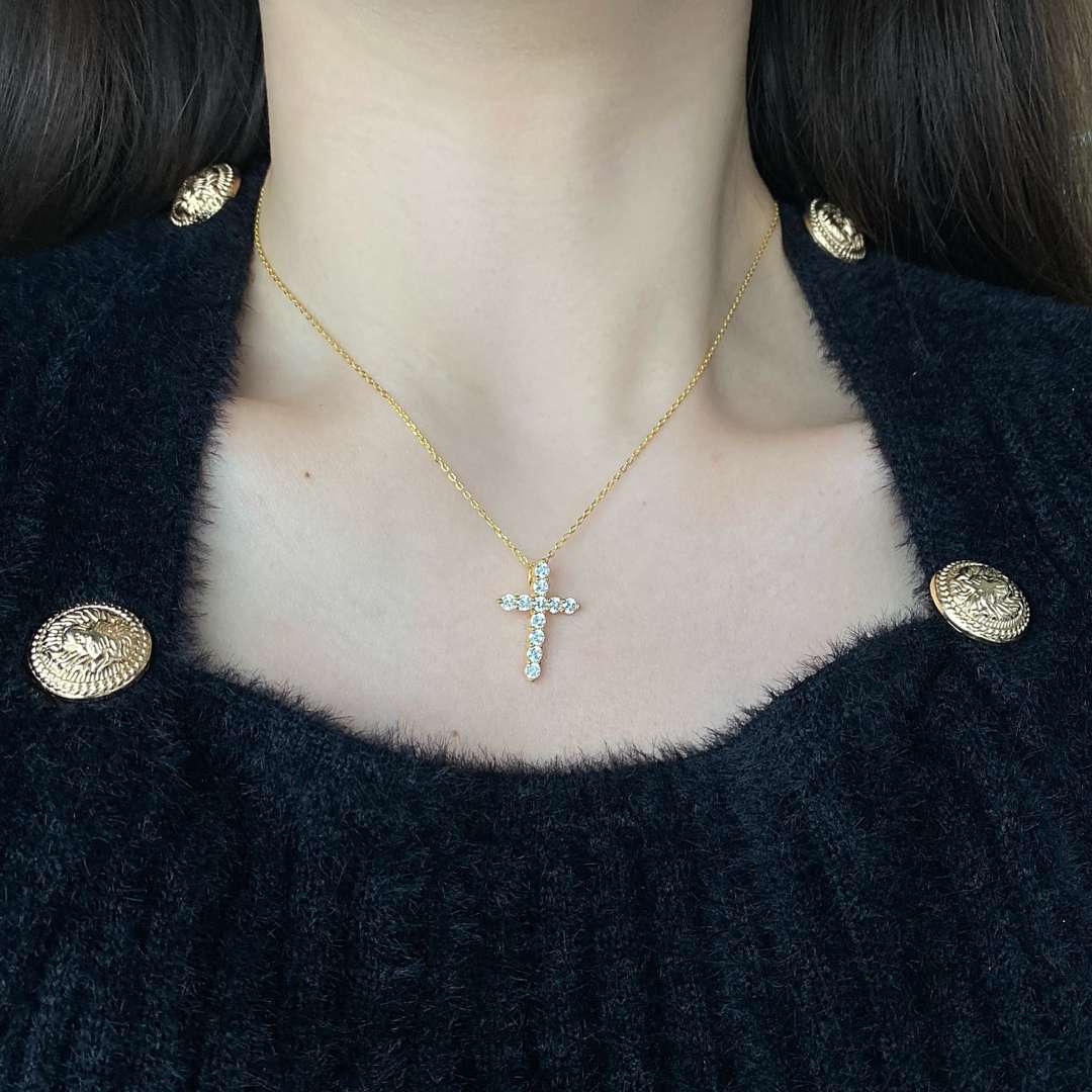 [Polaidi Jewelry]Unique Cross Shape Necklace
