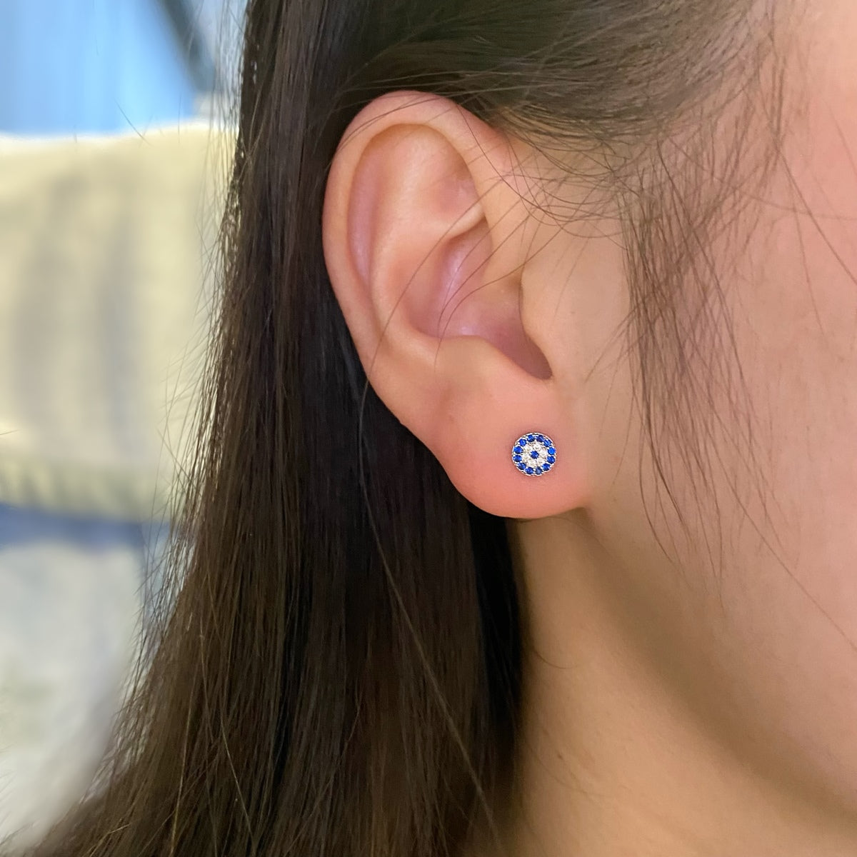 [Polaidi Jewelry]Devil's Eye Ear Bone Nail Earrings
