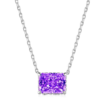 [Polaidi Jewelry]Luxurious Square Shape Colorful Necalack