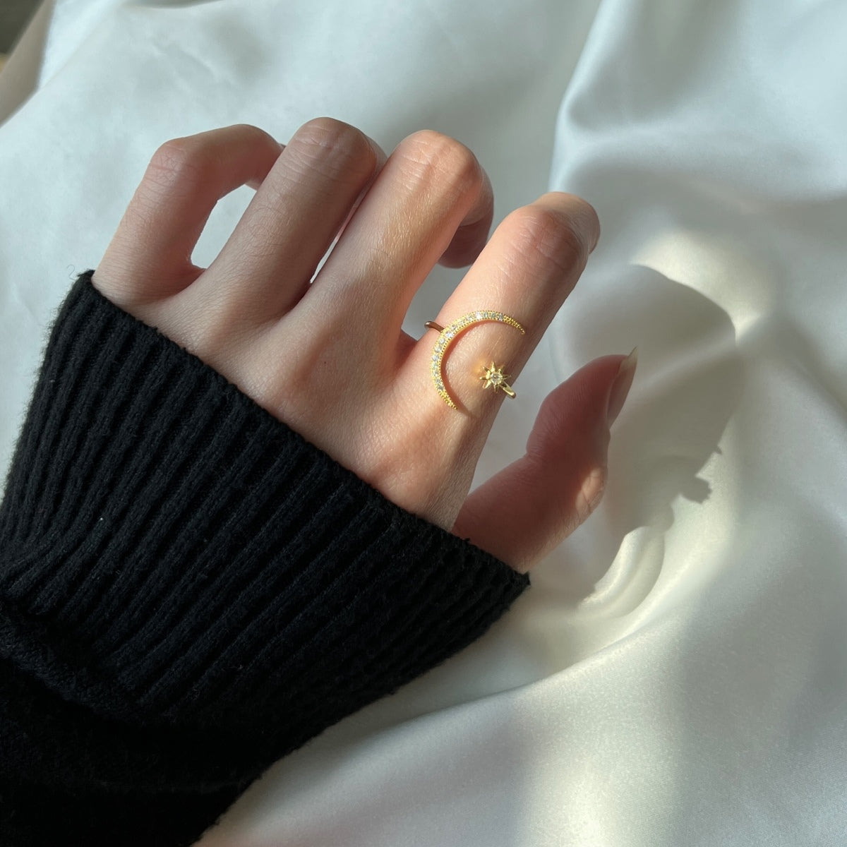 [Polaidi Jewelry]Eternity Moon & Star Ring