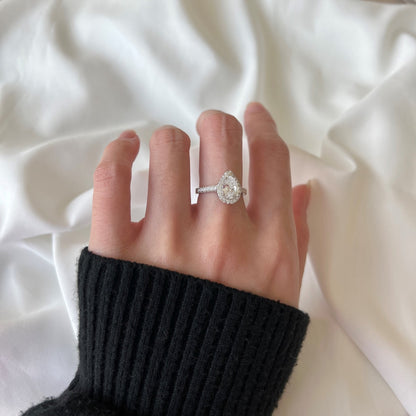 [Polaidi Jewelry]1.0 Carat Luxurious Resplendent Water Drop Shape Wedding Ring
