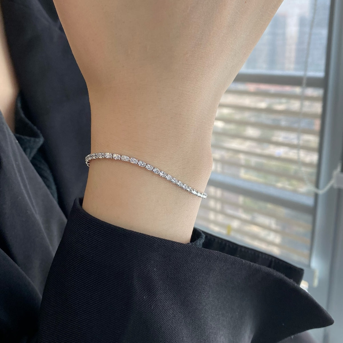 [Polaidi Jewelry]Elegant Emerald Cut Daily Bracelet