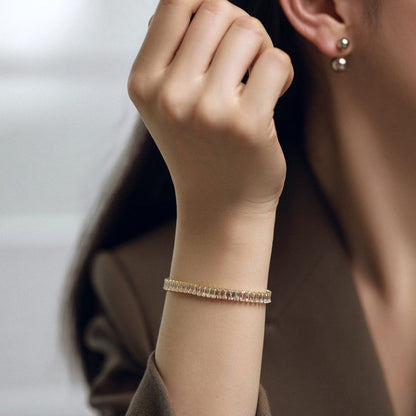 [Polaidi Jewelry]Exquisite Emerald Cut Daily Bracelet