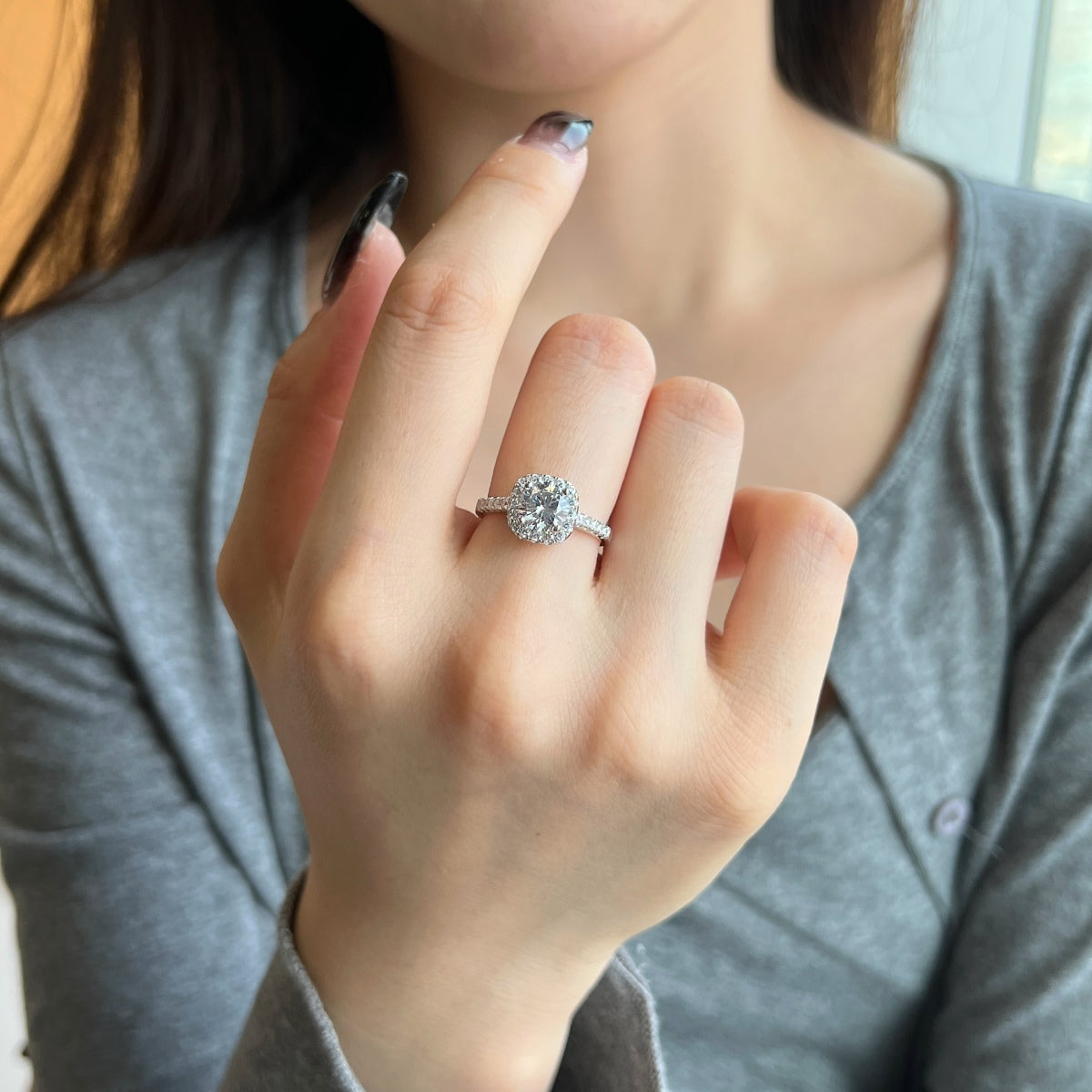 [Polaidi Jewelry]Dazzling Resplendent Round Cut Wedding Ring