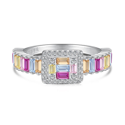 [Polaidi Jewelry]Exquisite Colorful Radiant Cut Party Ring