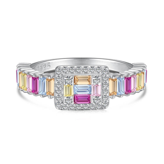 [Polaidi Jewelry]Exquisite Colorful Radiant Cut Party Ring