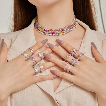 [Polaidi Jewelry]Exquisite Colorful Radiant Cut Party Ring