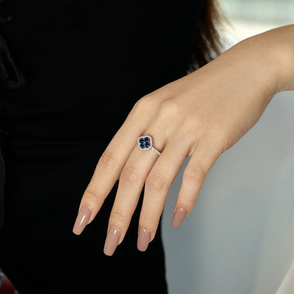[Polaidi Jewelry]Four Leaf Clover Flower Design Ring