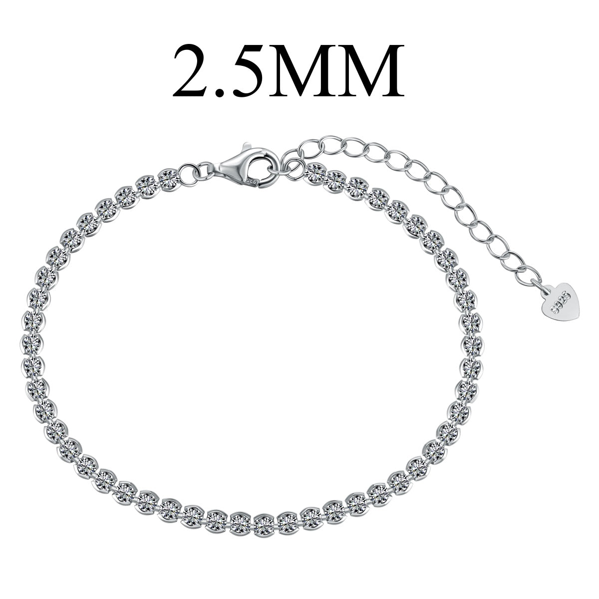 [Polaidi Jewelry]Dazzling Sparkling Round Cut Daily Bracelet