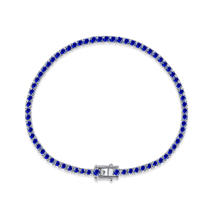 [Polaidi Jewelry]Dazzling Colorful Round Cut Daily Bracelet