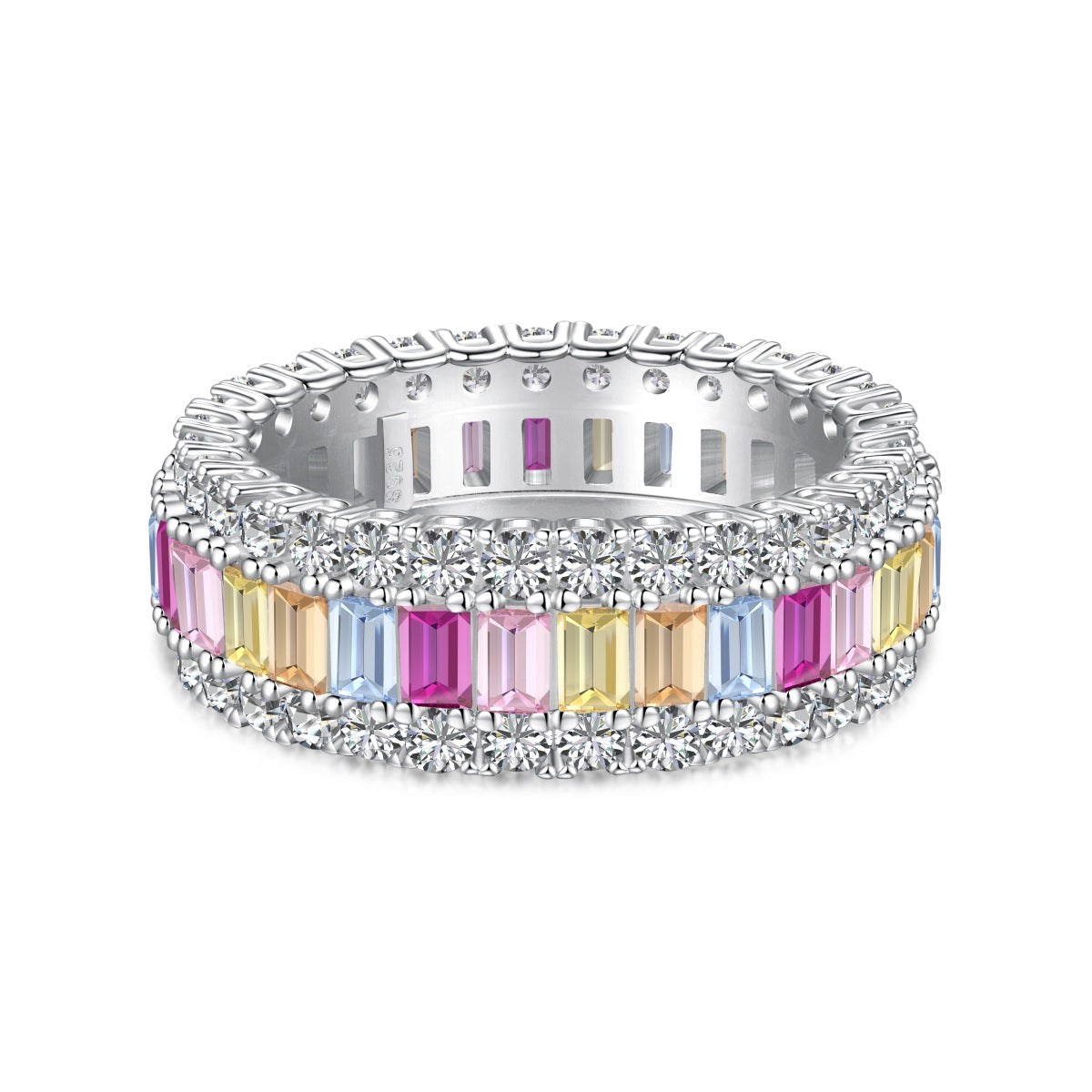 [Polaidi Jewelry]Dainty Colorful Radiant Cut Daily Ring