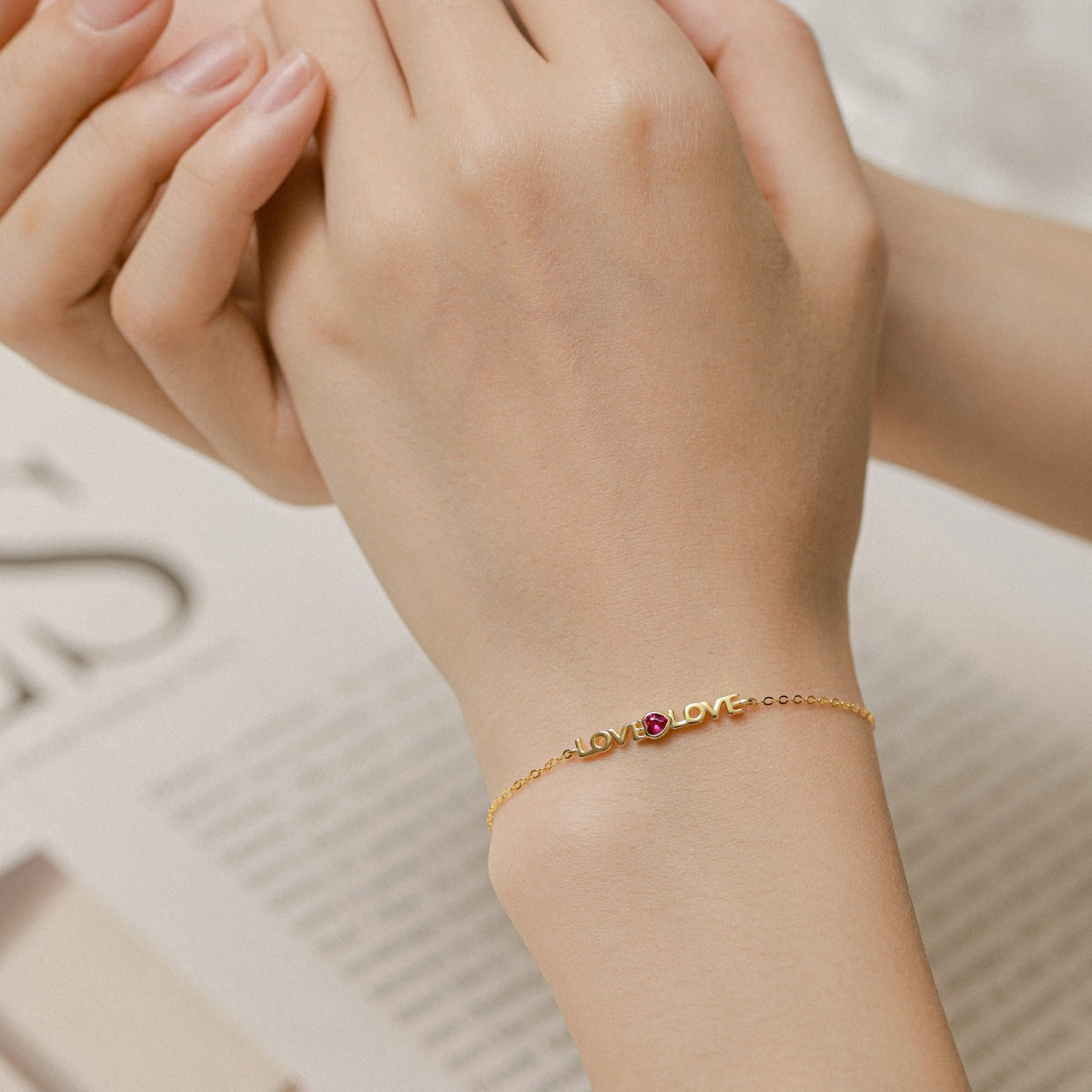 [Polaidi Jewelry]Romantic Heart Shape Lover Bracelet