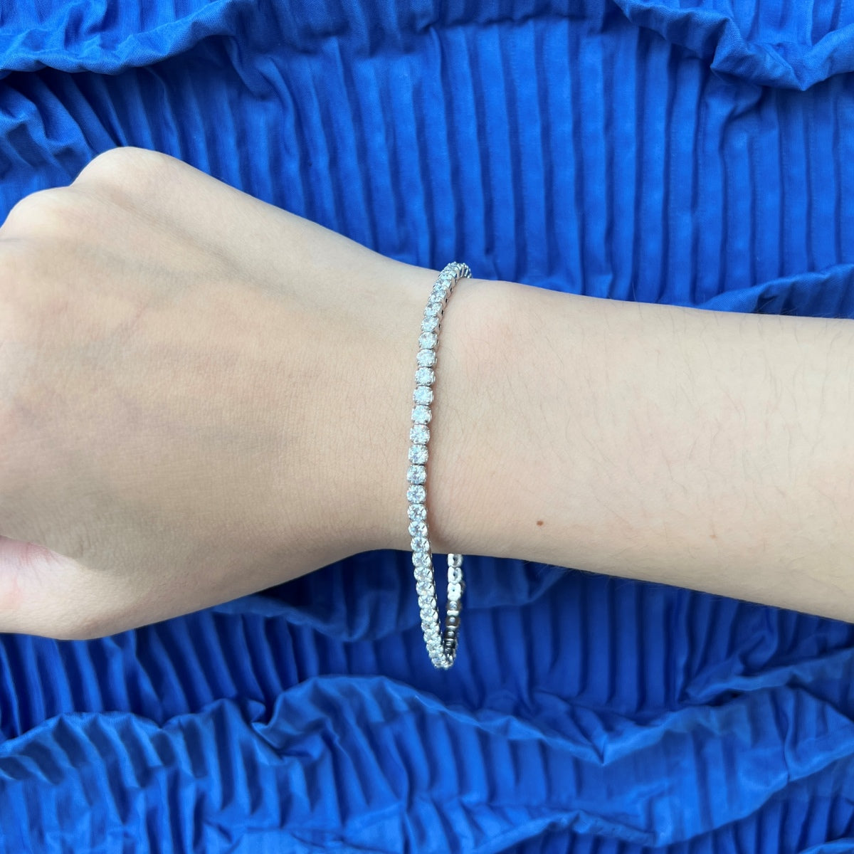 [Polaidi Jewelry]Sparkling Round Cut Daily Bracelet