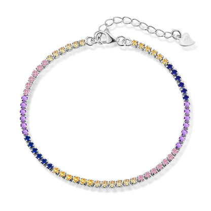[Polaidi Jewelry]Radiant Shinning Princess Cut Tennis Bracelet